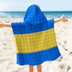 Personalized Pixelated Cousin Crew Hooded Beach Towel with Name Summer Vacation Travel Beach Party Accessory Birthday Gift for Kids