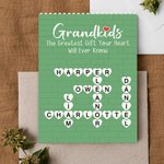 Personalisierte Enkelkinder machen das Leben mehr Grand Kreuzworträtsel Scrabble Puzzle Baustein mit Namen Muttertag Housewarming Geschenk für Oma Mom