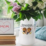 Henkilökohtainen Sydän Floral 4 Valokuvat Keraaminen kukka maljakko otsikko ja teksti Syntymäpäivä Äitienpäivä Housewarming lahja äidille isoäiti perheelle
