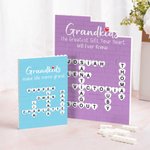 Personalisierte Enkelkinder machen das Leben mehr Grand Kreuzworträtsel Scrabble Puzzle Baustein mit Namen Muttertag Housewarming Geschenk für Oma Mom