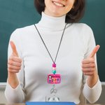 Personlig søt tegneserie lærer justerbar nøkkelbånd med silikonperler og nøkkelring for ID-badges og nøkler Lærerens dag Bursdagsgave til lærere