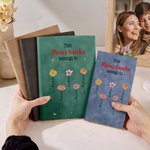 Personalized Birth Flower A5 A6 Leather Lined Journal Notebook with 1-12 Names and 100 Pages Paper Mother's Day Birthday Gift for Mom Grandma