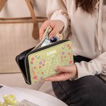 Personalizada Floral Mamá Osa Y 1-10 Bebé Osos Mujeres Cartera Billetera con Compartimentos Día de la Madre Cumpleaños Regalo para Mamá Abuela