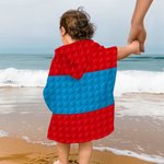 Personalized Pixelated Cousin Crew Hooded Beach Towel with Name Summer Vacation Travel Beach Party Accessory Birthday Gift for Kids