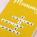 Personalisierte Enkelkinder machen das Leben mehr Grand Kreuzworträtsel Scrabble Puzzle Baustein mit Namen Muttertag Housewarming Geschenk für Oma Mom