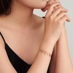 Personalized Minimalist Birth Flower Bracelet with Birthstone Mother's Day Birthday Anniversary Gift for Grandma Mom Her