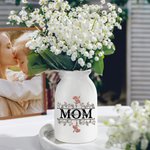 Personalisierte 1-12 Geburt Blumen Keramik Blumenvase mit Titel und Text Geburtstag Muttertag Housewarming Geschenk für Mama Oma Familie