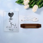 Personalised Fingerprint Tree My Sketch Photo LED Night Light with Years and Wooden Base Home Decor Valentine Mother's Day Anniversary Gift for Couple