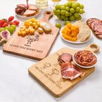 Gepersonaliseerde Vergeet Moederdag Love You Everyday Gegraveerde 1-8 Namen Charcuterie Snijplank met Handvat Moederdagcadeau voor Vrouwen