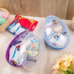 Personalisiertes Gesicht Foto Jumbo Osterei mit Namen Zerbrochenem Eierschalen-Design Osterkorb Füller Ostersüßigkeiten Box Ostern Geschenk für Kinder