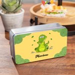 Personalizzato mostro fantasia unicorno dinosauro Food Grade metallo biscotto scatola di latta con nome Festa dei bambini regalo di compleanno per bambini famiglia