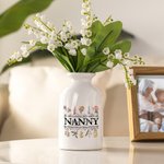 Personalisierte 1-12 Geburt Blumen Keramik Blumenvase mit Titel und Text Geburtstag Muttertag Housewarming Geschenk für Mama Oma Familie