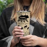 Personalisierte niedliche Mama Bär 20 oz Becher mit 1-12 Kind Bär Namen und Stroh Muttertag Geburtstag Geschenk für Mama Oma