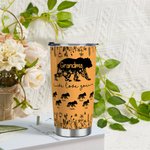 Personalisierte niedliche Mama Bär 20 oz Becher mit 1-12 Kind Bär Namen und Stroh Muttertag Geburtstag Geschenk für Mama Oma