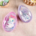 Uovo di Pasqua grande riempibile personalizzato con nome e espressione di coniglio carino regalo di Pasqua e compleanni per bambini