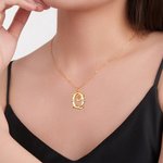 Personalisierte künstlerische Floral Initial Zirkon Halskette Zierlich Schmuck Geburtstag Muttertag Geschenk für Mama Schwestern Freunde