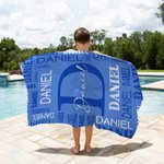 Personalisierte Multicolor schnell trocknend überdimensioniert Mikrofaser Wort Wolke Name Strand Handtuch Urlaub Reise wesentliche Geburtstagsgeschenk für Familie Freunde