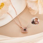 Personalized Heart-shaped Photo Projection Zircon Necklace Dainty Jewelry Mother's Day Anniversary Memorial Birthday Gift for Women