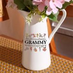 Personalisierte 1-12 Geburt Blumen Keramik Blumenvase mit Titel und Text Geburtstag Muttertag Housewarming Geschenk für Mama Oma Familie