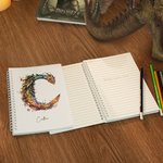 Personalisierte Aquarell Drachen Initial A5 Spiral Journal Notebook mit Text und 120 linierten Seiten Bürobedarf Geburtstag Geschenk für Drachenliebhaber
