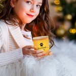 Personalisierte Haustier Fußabdrücke für immer geliebt LED Kerze Jar mit Namen und Datum Memorial Kondolenz Sympathie Haustier Verlust Geschenk für Tierbesitzer