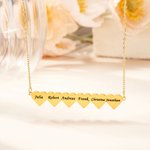 Collier familial personnalisé avec pendentif en forme de coeur 1-10 avec noms gravés Bijoux de femme délicats Cadeau d'anniversaire de la fête des mères pour maman grand-mère