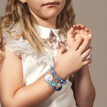 Bracciale commemorativo con cordone elastico personalizzata con foto e croce a forma di ali regalo di Natale religioso per cristiani