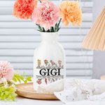 Personalisierte 1-12 Geburt Blumen Keramik Blumenvase mit Titel und Text Geburtstag Muttertag Housewarming Geschenk für Mama Oma Familie