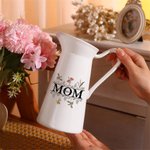 Personalisierte 1-12 Geburt Blumen Keramik Blumenvase mit Titel und Text Geburtstag Muttertag Housewarming Geschenk für Mama Oma Familie