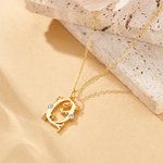 Personalisierte künstlerische Floral Initial Zirkon Halskette Zierlich Schmuck Geburtstag Muttertag Geschenk für Mama Schwestern Freunde