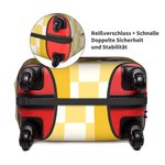 Personalisierte Y2K Cartoon Charakter Kofferschutzhülle mit Namen Urlaub Reisezubehör Geburtstag Geschenk für Damen Mädchen