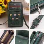 Personalisierte Dies gehört zu 1-12 Geburt Blumen PU Leder Crossbody Bag Geldbörse mit Namen und Kartenfächer Muttertag Geburtstag Geschenk für Mama Oma