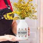 Personalisierte 1-12 Geburt Blumen Keramik Blumenvase mit Titel und Text Geburtstag Muttertag Housewarming Geschenk für Mama Oma Familie