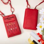 Personalisierte Dies gehört zu 1-12 Geburt Blumen PU Leder Crossbody Bag Geldbörse mit Namen und Kartenfächer Muttertag Geburtstag Geschenk für Mama Oma