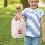 Personalisierte niedliche Hase Frohe Ostern anfängliche Design wiederverwendbare Hasenohren Korb mit Namen Party Gunst Ostern Jagd Geburtstag Geschenk für Kinder Familie