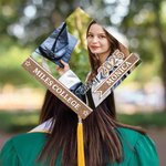 Personalized Glitter Class of 2025 Graduation Cap Topper with Name and Photo Graduation Decoration Gift for Graduates Friends Classmates