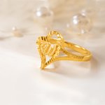 Personalizada de Oro de la vendimia de corte de diamante inclinado anillo de la letra del corazón con la inicial delicada joyería de cumpleaños regalo de aniversario para las mujeres