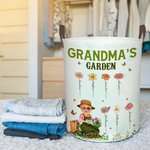 Cesto de la ropa personalizable con nombres de niños de 1 a 12 y asa Regalo de agradecimiento por el Día de la Madre para la abuela y la madre