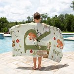 Serviette de plage surdimensionnée à séchage rapide avec nom Cadeau d'anniversaire pour garçons et filles