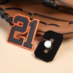 Personalized Multicolor Number Button Charm Bag Accessories Birthday Game Day Team Gift for Sports Lovers Players