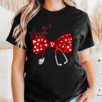 Personalizada Multicolor Lazo Estetoscopio Camiseta Sudadera con Nombre Enfermera Semana Cumpleaños Apreciación Regalo para Enfermera Médico Personal