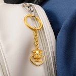 Personalized Zircon Heart-Shaped Graduation Cap Keychain with Name Charm Graduation Souvenir Backpack Accessories Gift for Graduates Classmates