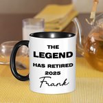 Personalised Multicolour Floral Retirement Themed 11 oz 15 oz Ceramic Mug with Name and Year Retirement Gift for Friend Family