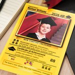 Personalized Game Card Design Graduation Handheld Photo Fans with Name and Year Birthday Graduation Party Favors Gift for Class of 2026 Graduates