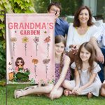 Bandera personalizada para el jardín de mamá con los nombres de los niños Regalo del Día de la Madre para la abuela mamá