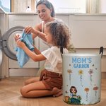 Cesto de la ropa personalizable con nombres de niños de 1 a 12 y asa Regalo de agradecimiento por el Día de la Madre para la abuela y la madre