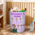 Cesto de la ropa personalizable con nombres de niños de 1 a 12 y asa Regalo de agradecimiento por el Día de la Madre para la abuela y la madre