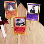 Personalized Game Card Design Graduation Handheld Photo Fans with Name and Year Birthday Graduation Party Favors Gift for Class of 2026 Graduates
