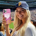 Personligt dubbellagrat mobilskal för iPhone med namn och nummer Födelsedagspresent för basebollälskare - Ice Cream Cone Drip Baseball