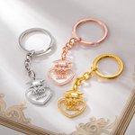 Personalized Zircon Heart-Shaped Graduation Cap Keychain with Name Charm Graduation Souvenir Backpack Accessories Gift for Graduates Classmates